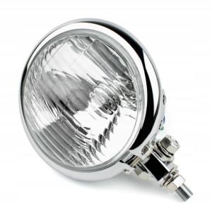 Lampa Motocyklowa Przednia 12v H4 Gwint M10 Chrom