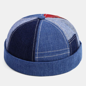 Banggood Design Men Patchwork Łączenie Lattic Patt
