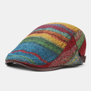 Collrown Men Knit Stripe Pattern Mieszany Kolor Tę