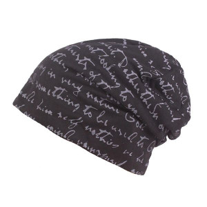 Mens Letter Printing Cotton Beanie Cap Codzienny M