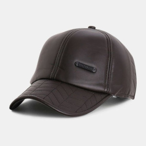Męska Faux Leather Ciepła Ochrona Uszu Casual Sunv