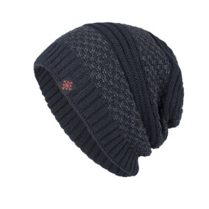 Męska Solidna Dzianinowa Czapka Skullies Beanie Pl