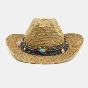 Unisex Sunscreen Travel Beach Sun Hat Western Cowb