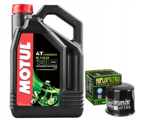 Olej silnikowy MOTUL 5100 15W50 4L +filtr oleju HF