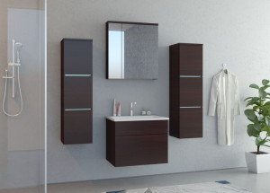 Meble łazienkowe Porto wiszące wenge umywalka
