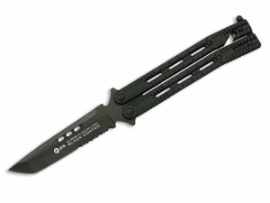 Nóż motylek K25 36215 Balisong Black Serr