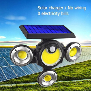 Lampa Solarna Wbijana Ścienna Cob-104 Z Czujnikiem