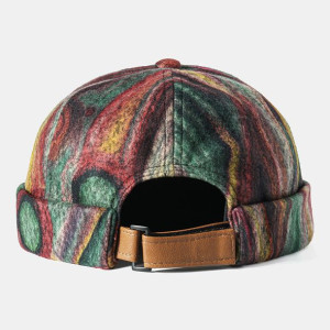 Folk-Custom Brimless Skull Cap Abstrakcyjny Wzór C
