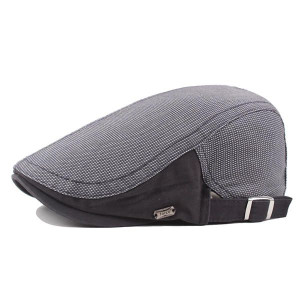 Mens Gird Cotton Newsboy Buckle Adjustable Beret H