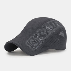 Mężczyźni Mesh Hollow Out Letters Print Parasolka