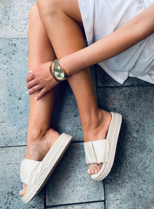 Klapki damskie ATISSA BEIGE 37