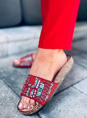 Klapki korkowe TAIDA RED 36