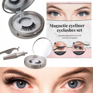 Rzęsy Magnetyczne Zestaw + Eyeliner + Pęseta