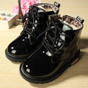Baby Children Martin Boots Fur Leather Candy Snow