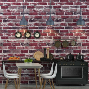 3D Modern Brick Pattern Non-Woven Naklejka Ścienna