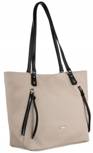 Lekka torebka damska typu tote bag z zewnętrznymi kieszonkami — David Jones