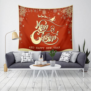 Lwg7 Christmas Tapestry Santa Print Wall Hanging T