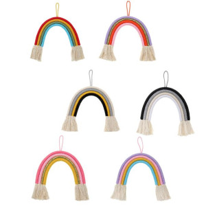 Nordic Style Curtain Tassel Rainbow Wall Hanging O