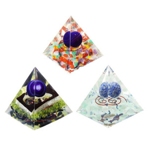 Reiki Charge Emerald Clear Quartz Crystal Orgone P