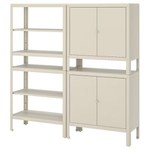 IKEA KOLBJORN Regał z 2 szafkami  beżowy 171x37 cm