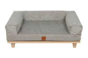 ANIMOOD Legowisko drewniane sofa Sonya szare
