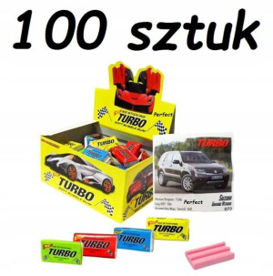 Gumy do żucia Turbo 100 szt Obrazki Guma Balonowa