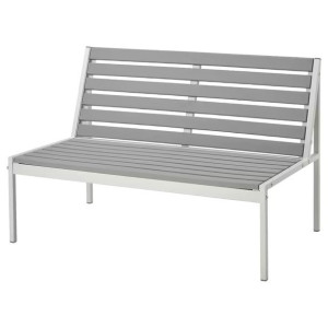 IKEA JOLPEN Sofa 2-osobowa na zewnątrz biały/szary 100x59x67 cm