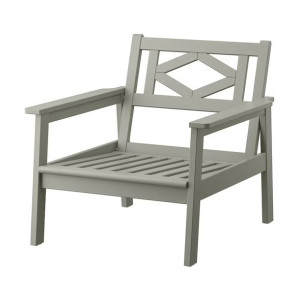 IKEA BONDHOLMEN Fotel ogrodowy szara bejca szary