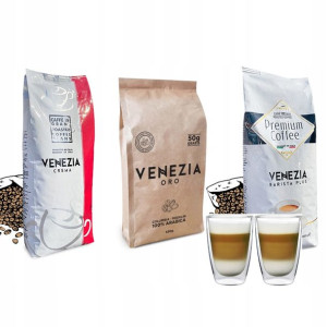 Zestaw kaw ziarnistych VENEZIA 3kg +szklanki