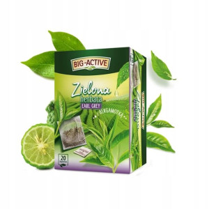 BIG ACTIVE Herbata zielona Earl Grey z bergamotką