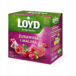 Herbata LOYD Żurawina z maliną piramidki