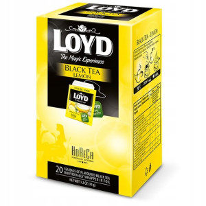 Herbata LOYD Black Lemon ekspresowa kopertowana