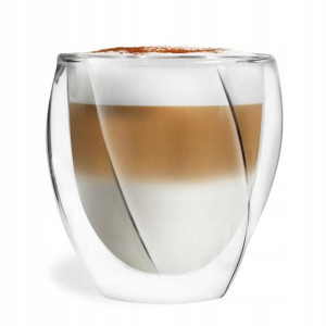 Szklanki termiczne do kawy Latte 250ml 2szt 3D