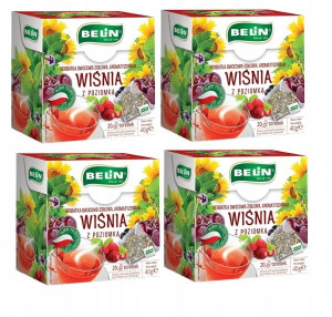 BELiN Herbata wiśnia z poziomką piramidki