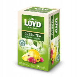 Herbata Loyd zielona z pigwą opuncją 20 torebek