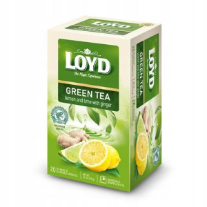 Herbata zielona z cytryną limonką imbirem Loyd 20
