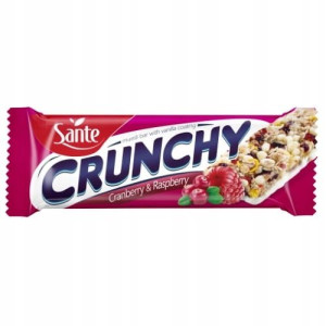 Baton Crunchy Żurawina i Malina SANTE 40g x 25