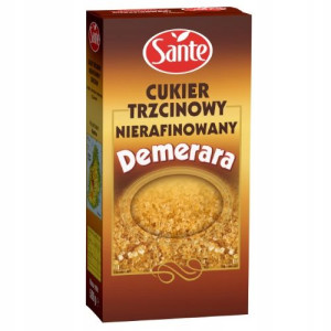 Cukier Brązowy TRZCINOWY nierafinowany SANTE 6szt
