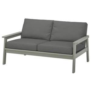 IKEA BONDHOLMEN Sofa 2 osobowa szara bejca Froson Duvholmen ciemnoszary