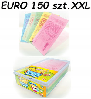 Euro Słodki Papier Jadalne Banknoty 150 szt XXL
