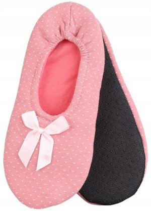 Bambosze Kapcie Damskie Kropki ABS MORAJ 38-41