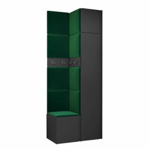 GARDEROBA Orion XXXIII panele tapicerowane + meble grafit