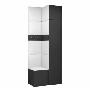 GARDEROBA Orion XXXIII panele tapicerowane + meble grafit