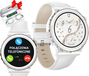 Smartwatch Damski Zegarek Rozmowy + Słuchawki Tws Bezprzewodowe