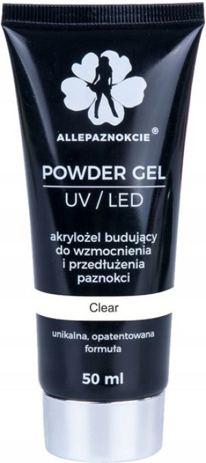 Akrylożel budujący Powder Gel 50ml Clear Bezbarwny