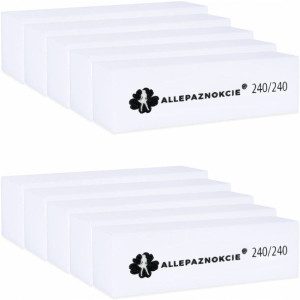 Blok polerski biały Allepaznokcie 240/240 10 szt.