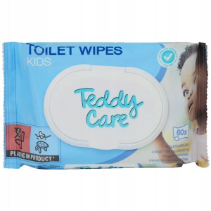 Nawilżone chusteczki toaletowe Teddy Care 60 szt.