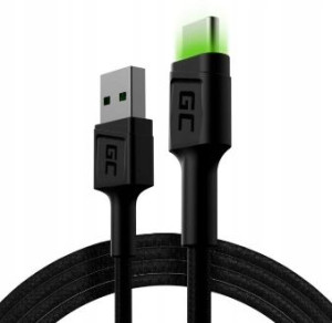 Kabel Green Cell USB C podświetlenie GC RAY 120 cm