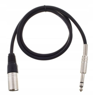 Kabel przewód sygnałowy Jack 6,3 mm - XLR 0,9 m