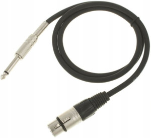 Kabel przewód sygnałowy Jack 6,3 mm - XLR 0,9 m